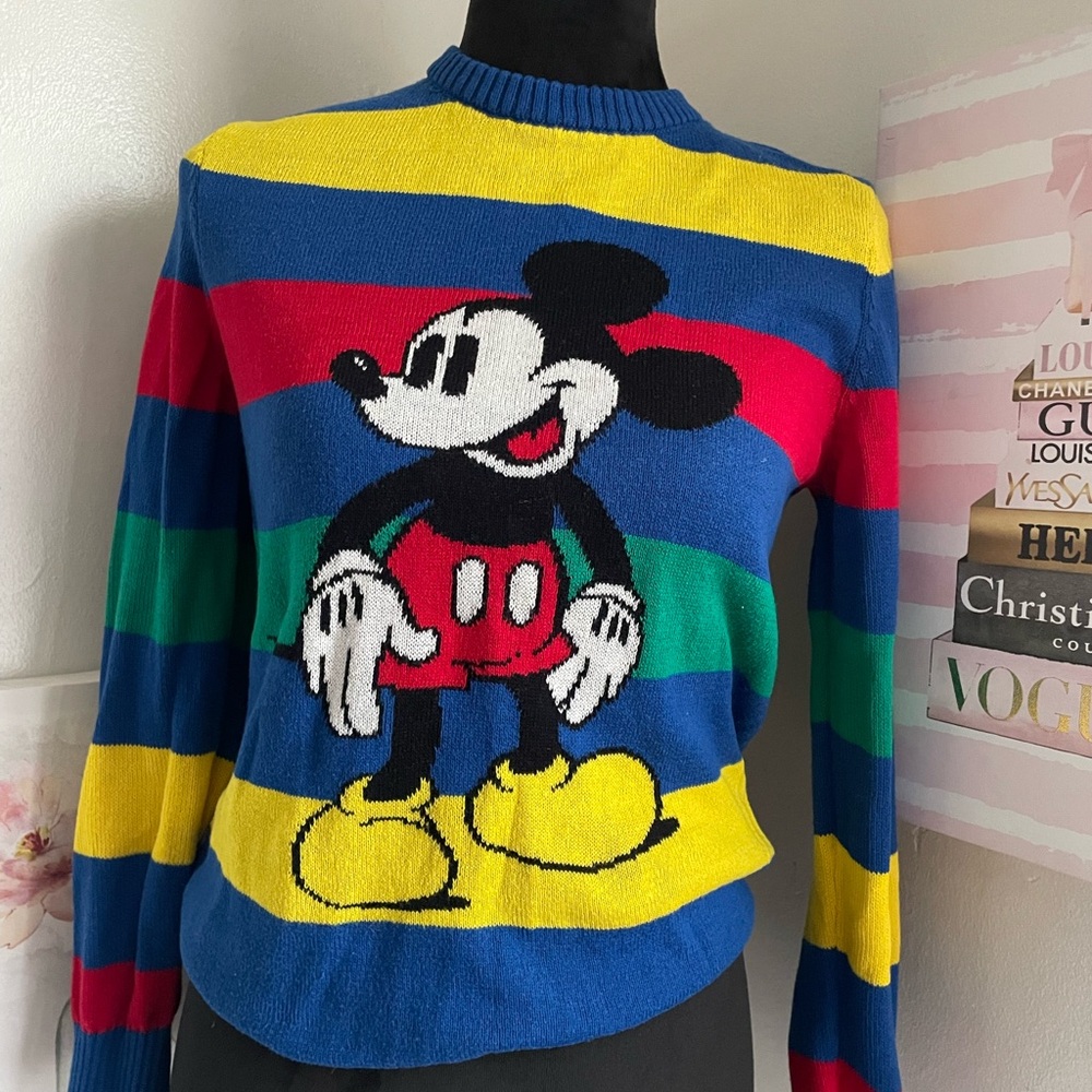 Disney Blue and Yellow Knit Sweater
